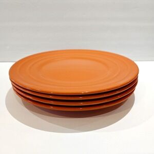 Set of 4 Rachael Ray DOUBLE RIDGE 8" Orange Tangerine Salad Plates Set
